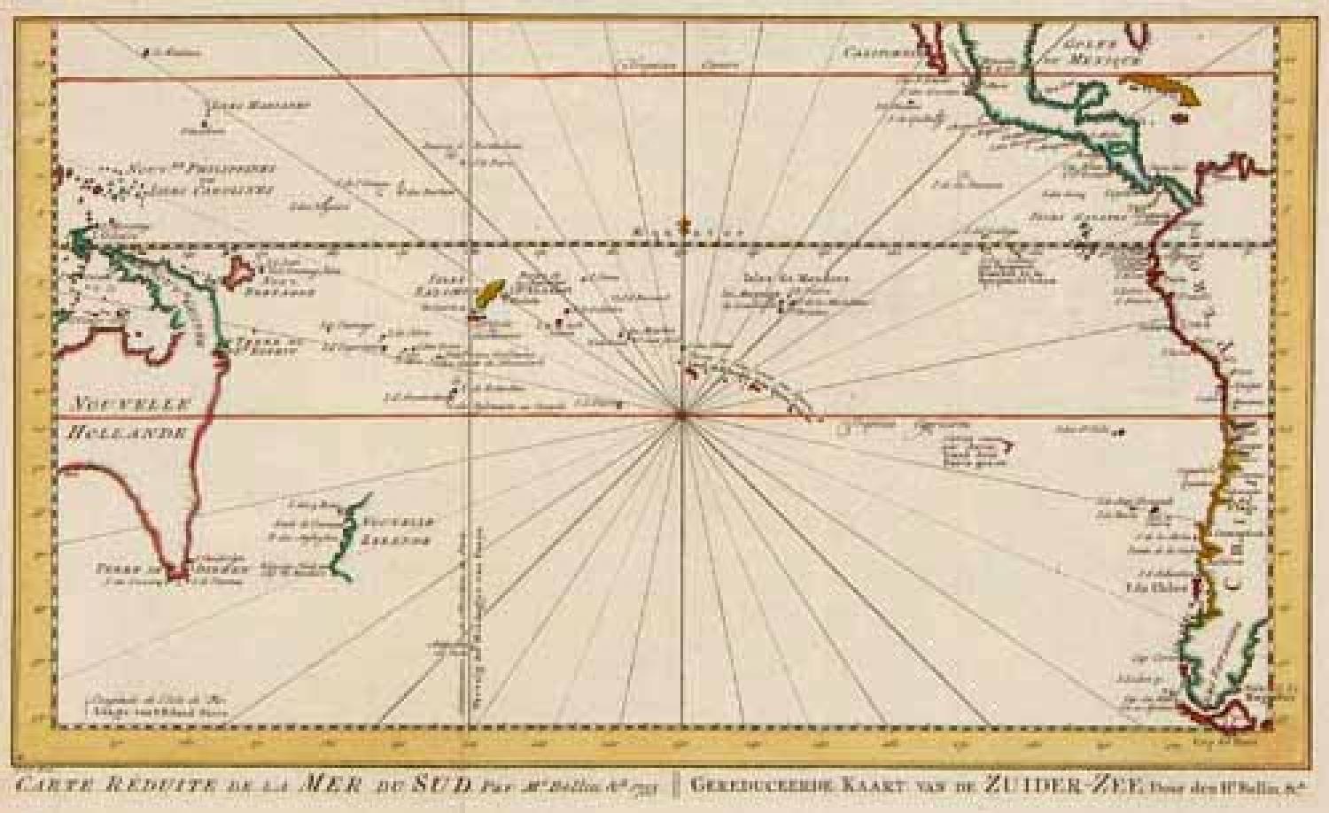 SOLD Carte Réduite de la Mer du Sud, par Mr. Bellin