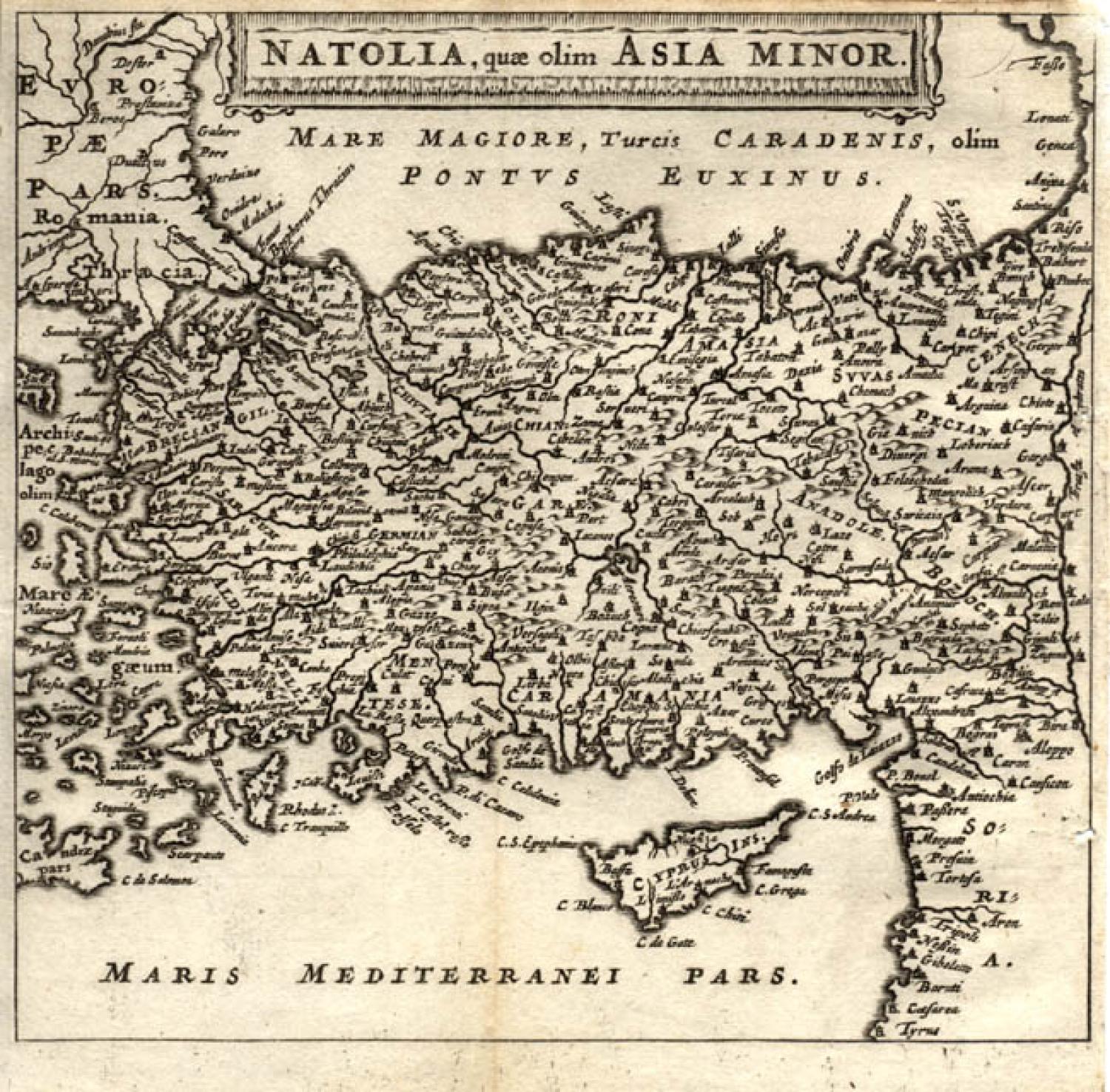 Cluver - Natolia, quae olim Asia Minor