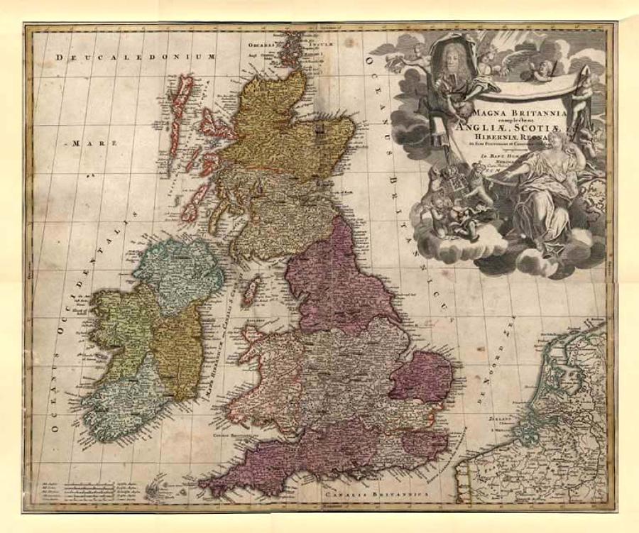 SOLD Magna Britannia complectens Angliae, Scotia, et Hibernia.