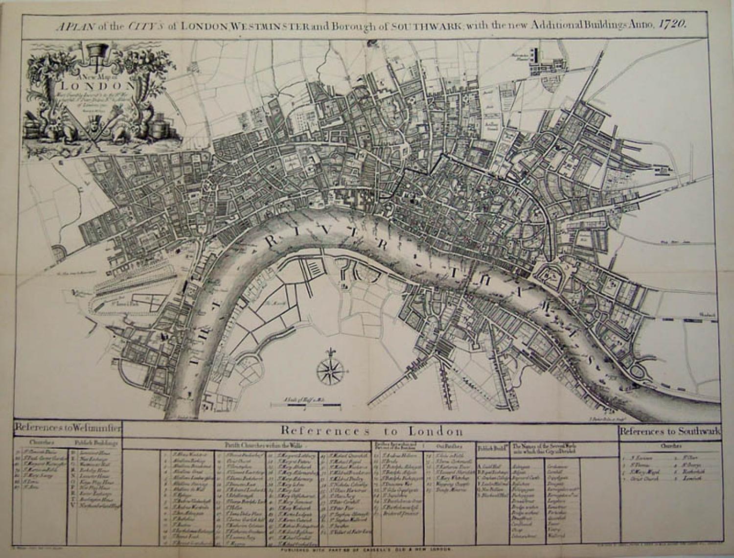 SOLD A plan of the Citys of London and Westminster