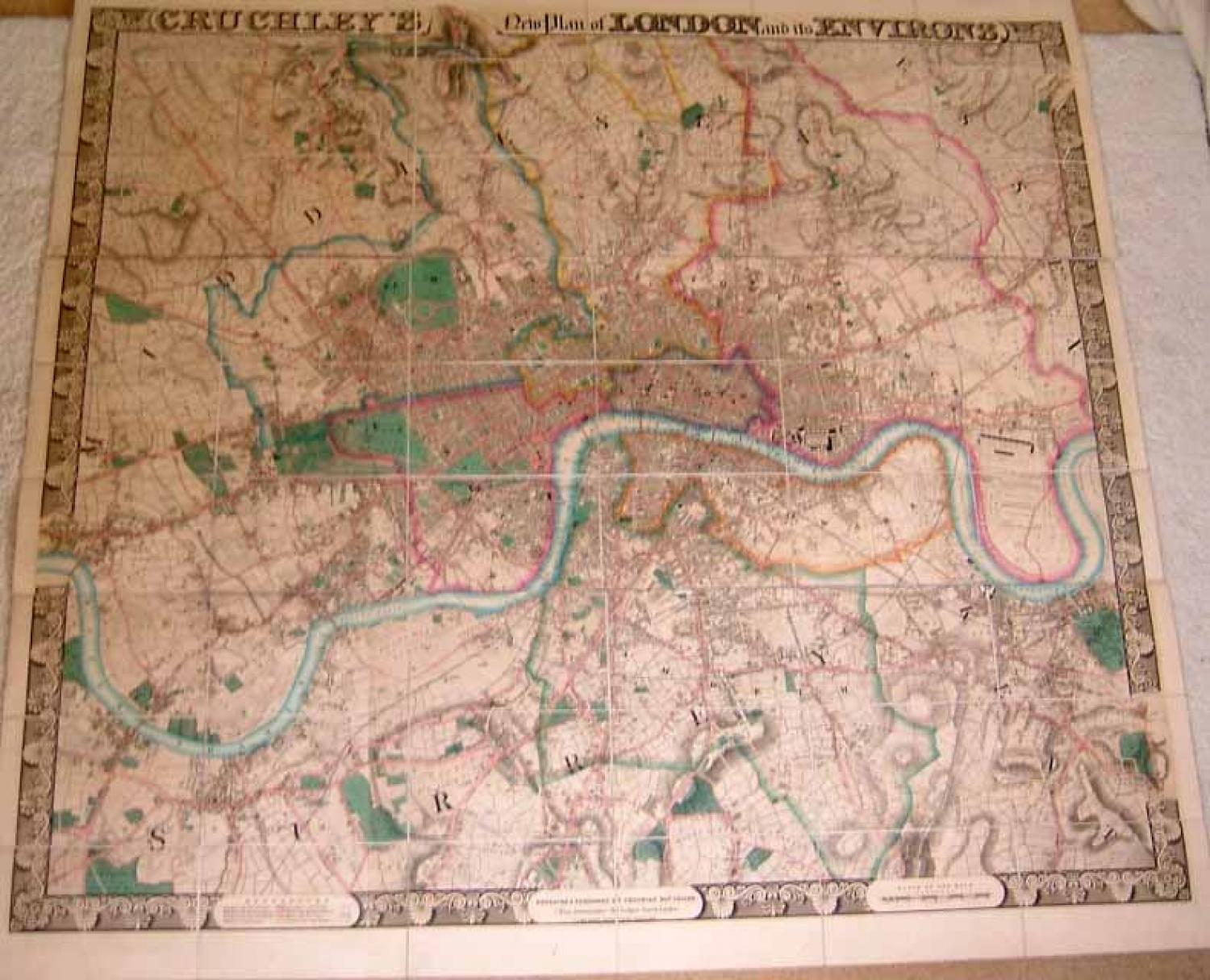 SOLD Cruchley’s New Map of London and its Environs...
