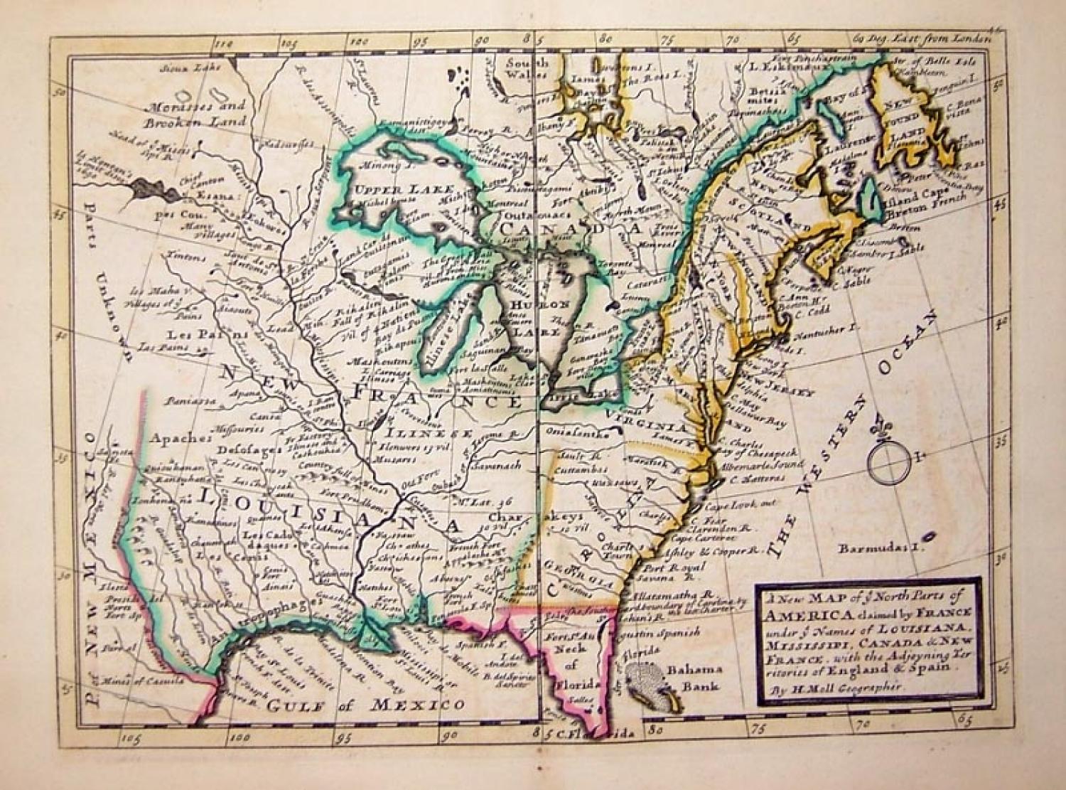 Moll - A new map of ye north parts of America
