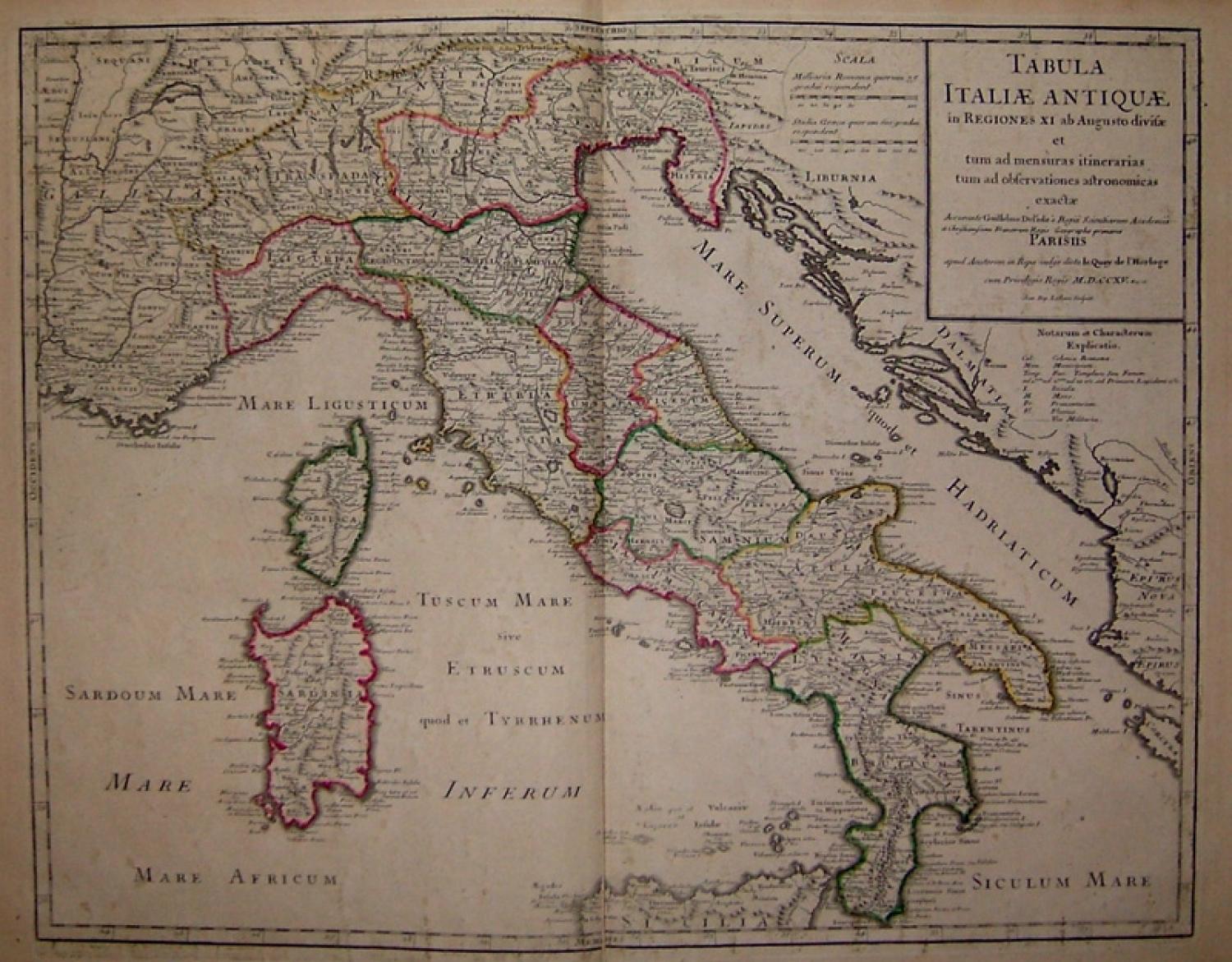 De L' Isle - Tabula Italiae Antiquae