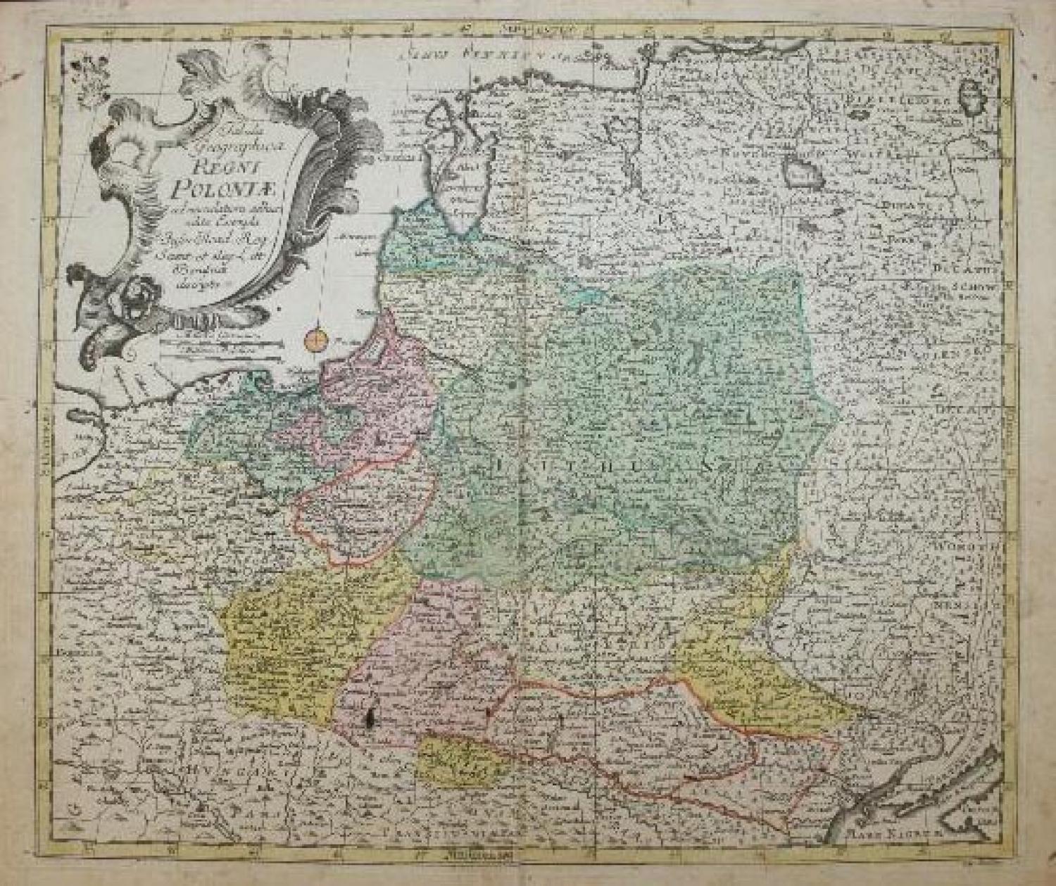 SOLD Tabula Geographica Regnim Poloniae ad emendatiora