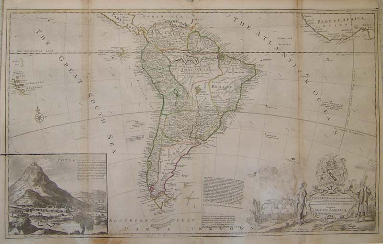 SOLD Map of South America, according to the Newest and most exact observations .
