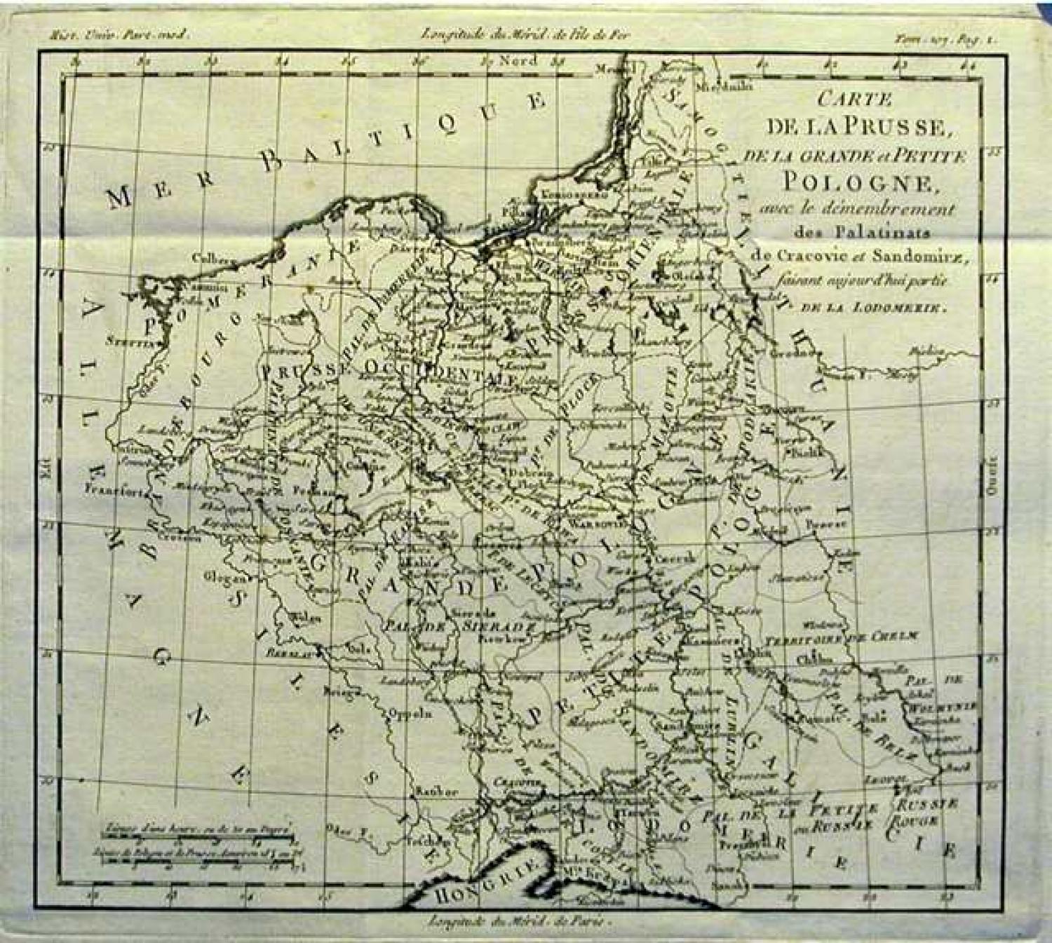 SOLD Carte de la Prusse, de la Grande et Petite Pologne