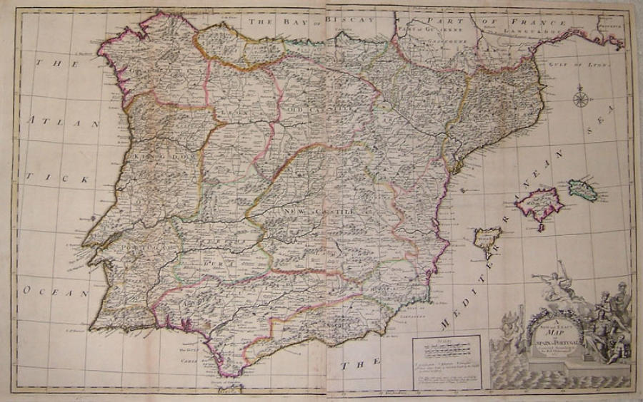 Wildey A New and Exact Map of Spain Portugal