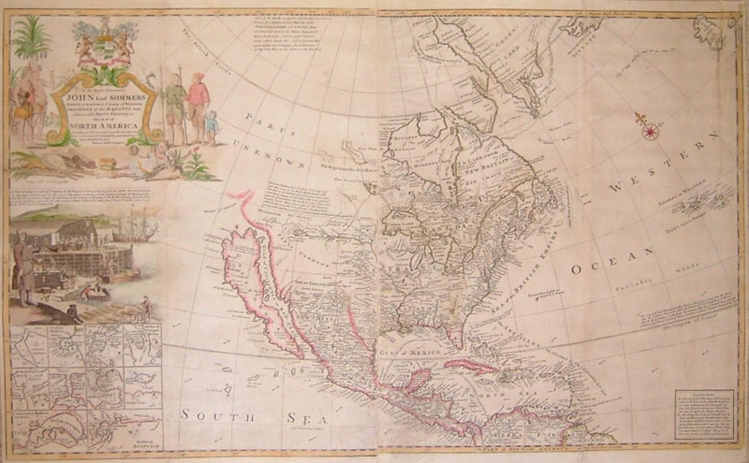 SOLD This Map of North America According to ye Newest and Most Exact Observations...