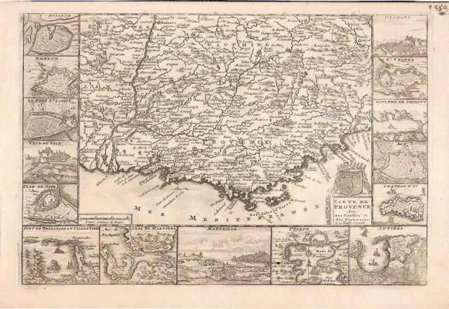 SOLD Carte de Provence avec ses confins et ses fortereses