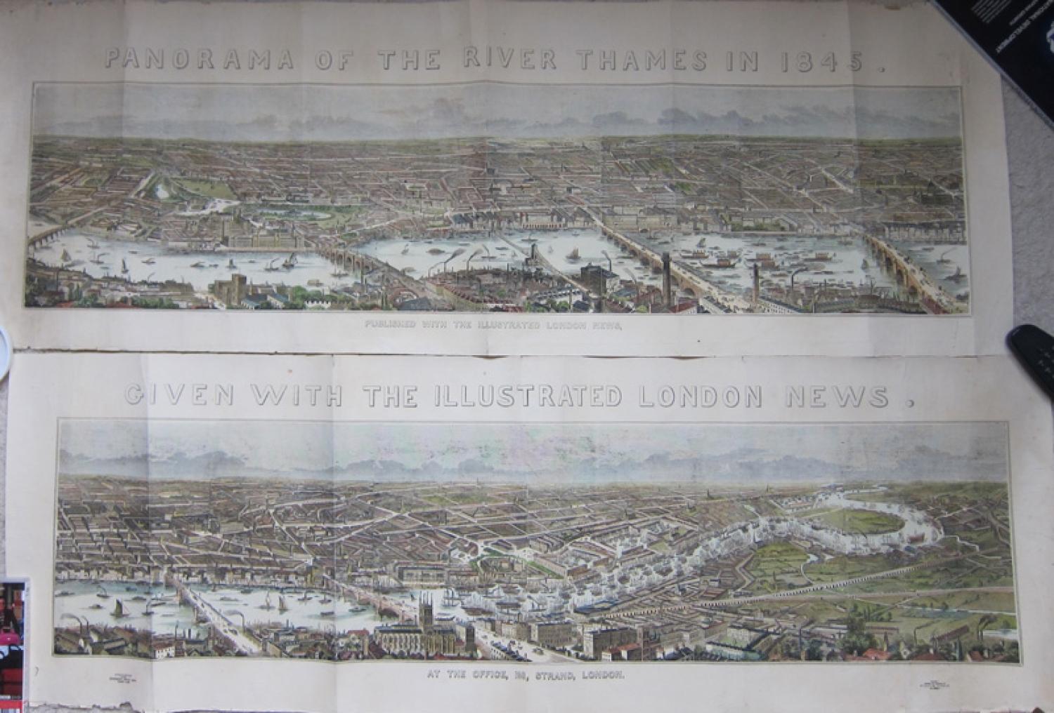 SOLD Panorama of the River Thames in 1845