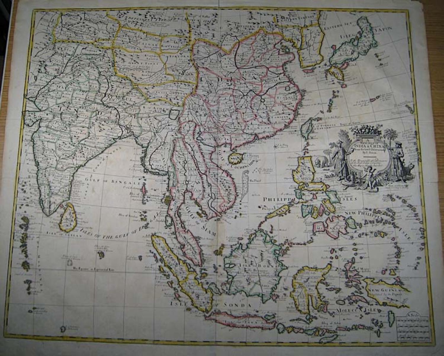 SOLD A New Map Of India & China From the latest Observations.