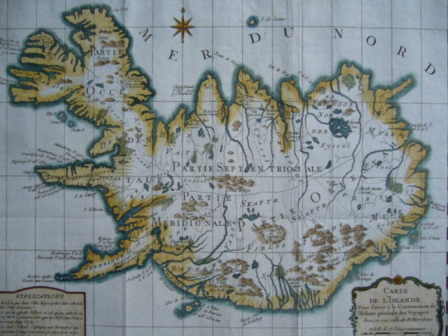 SOLD Carte de L'Islande
