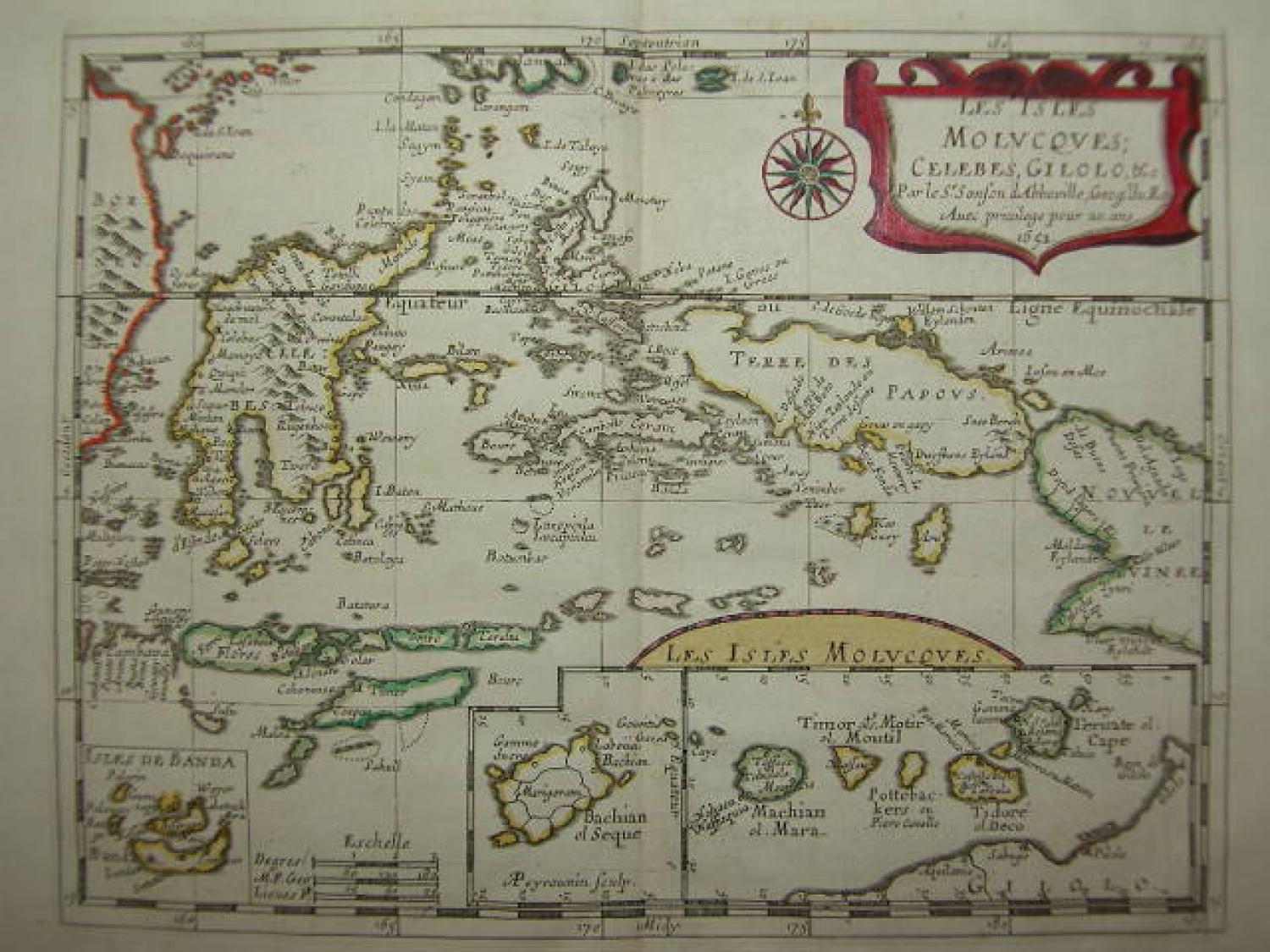 Sanson - Les Isles Molucques; Celebes, Gilolo
