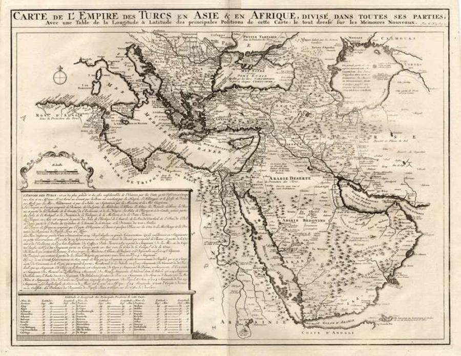 Chatelain - Carte de L' Empire des Turcs