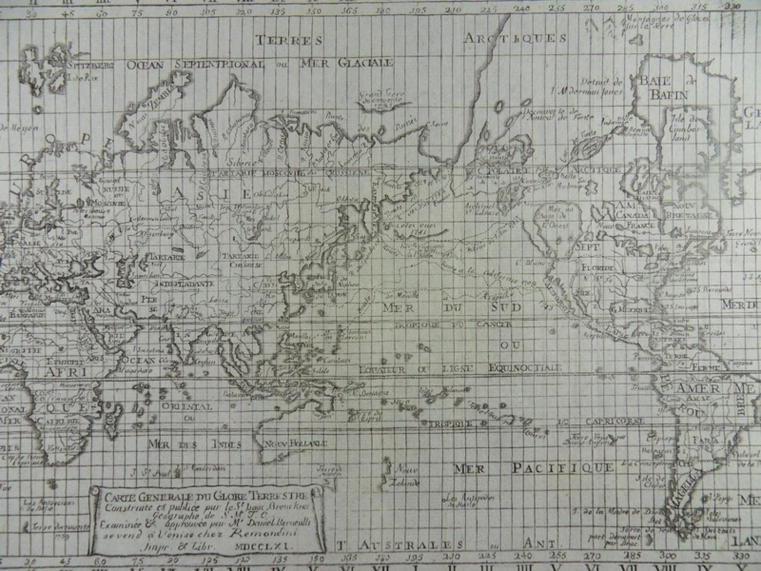 Remondini - Carte generale du globe terrestre