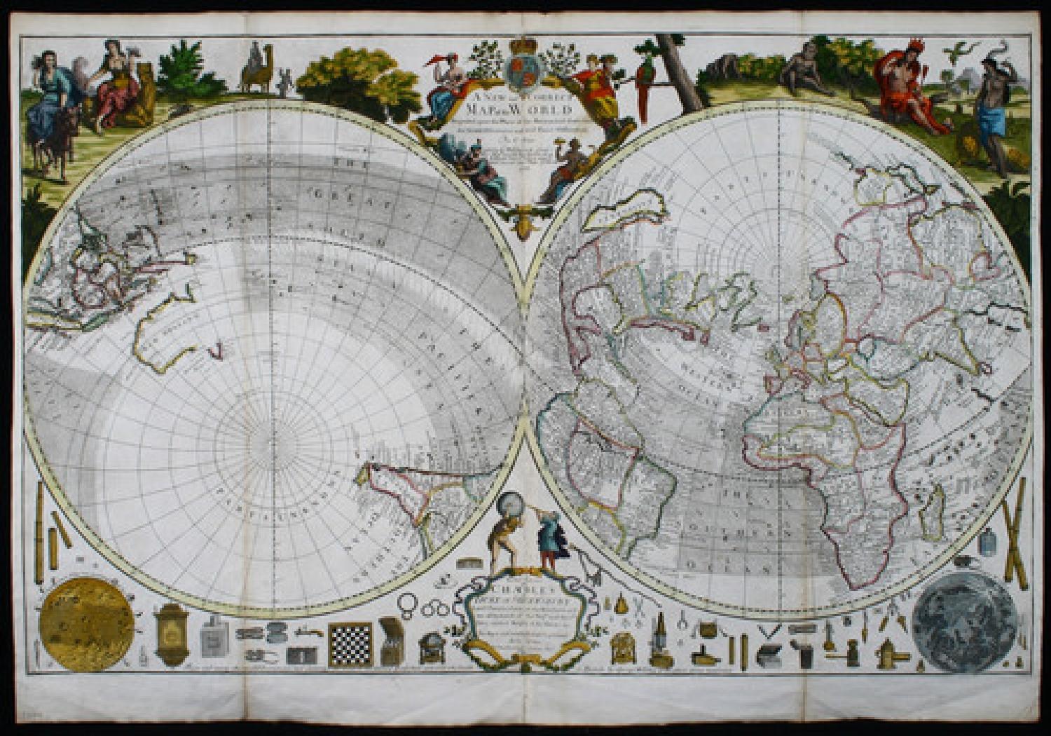 SOLD A New and Correct Map of the World projected upon the Plane of the Horizon