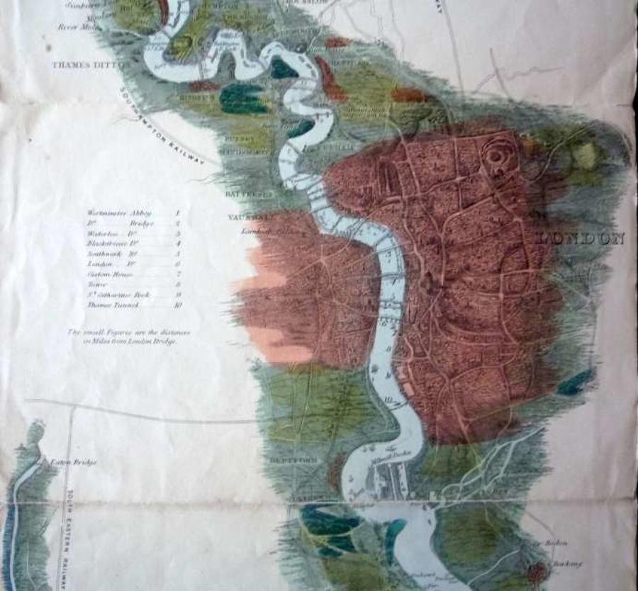 Tombleson's Panoramic Map Of The Thames & Medway