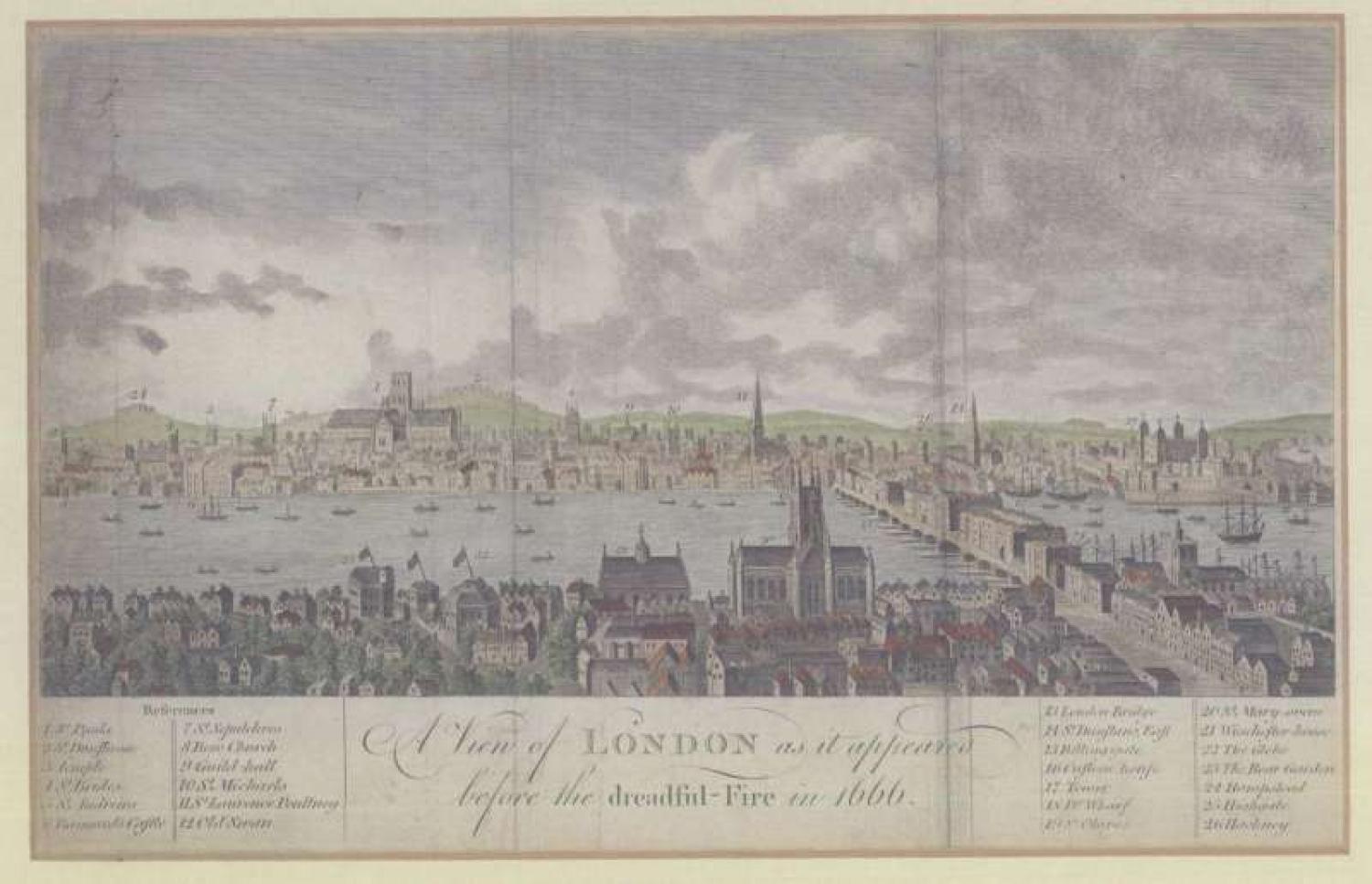 A View of London as it appeared before the dr
