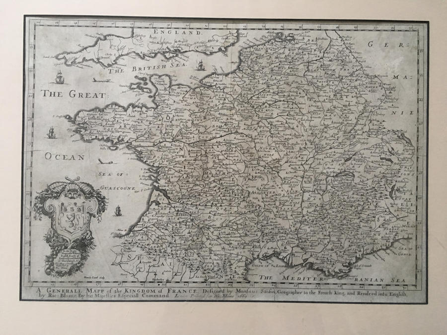 Blome - Generall Map of the Kingdom of France
