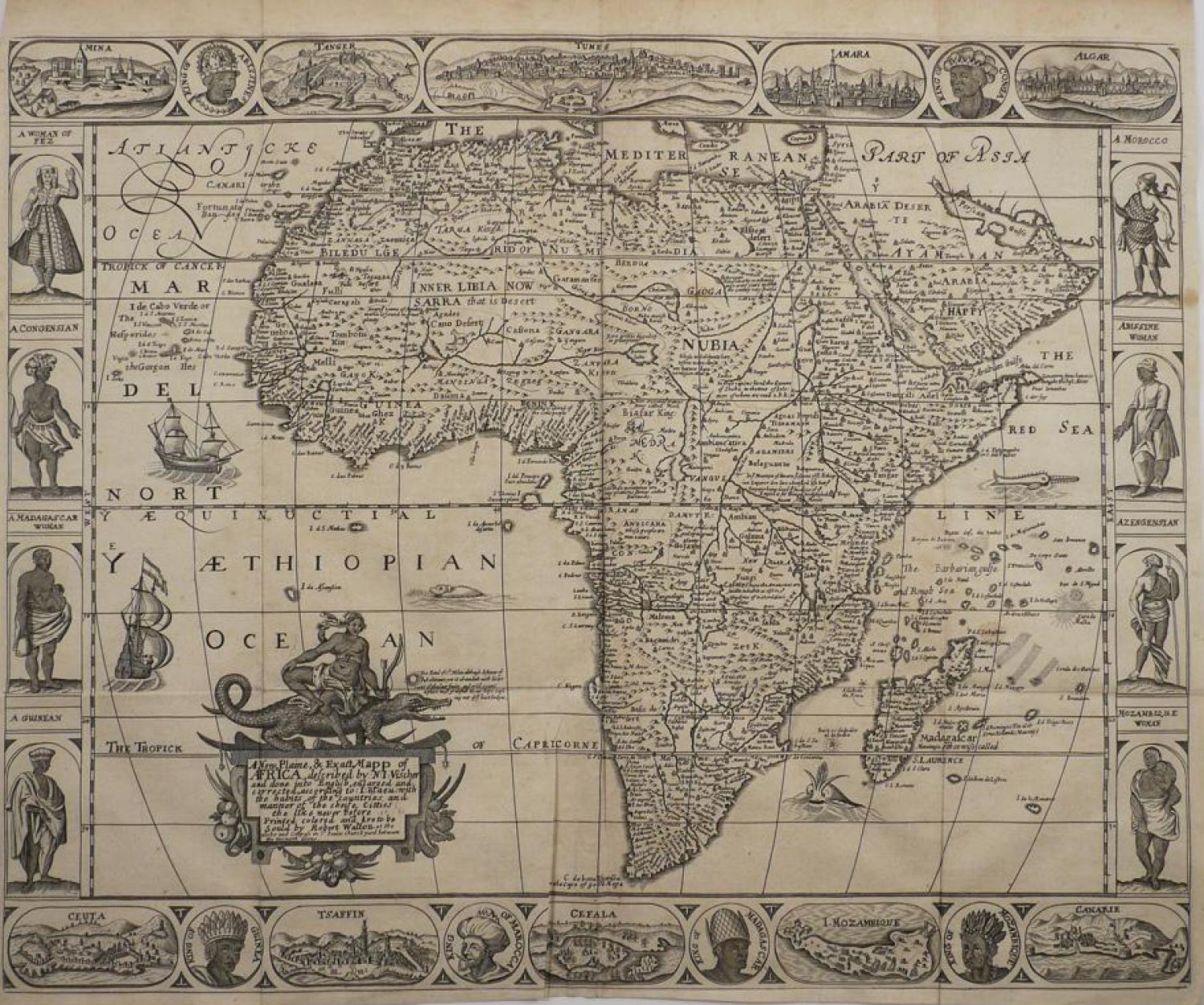 Walton - A New Plaine and Exact Map of Africa
