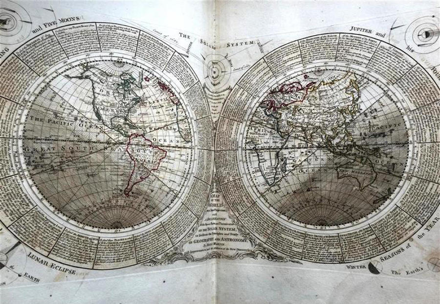 MARTIN, Benjamin/Samuel Dunn Map of the World