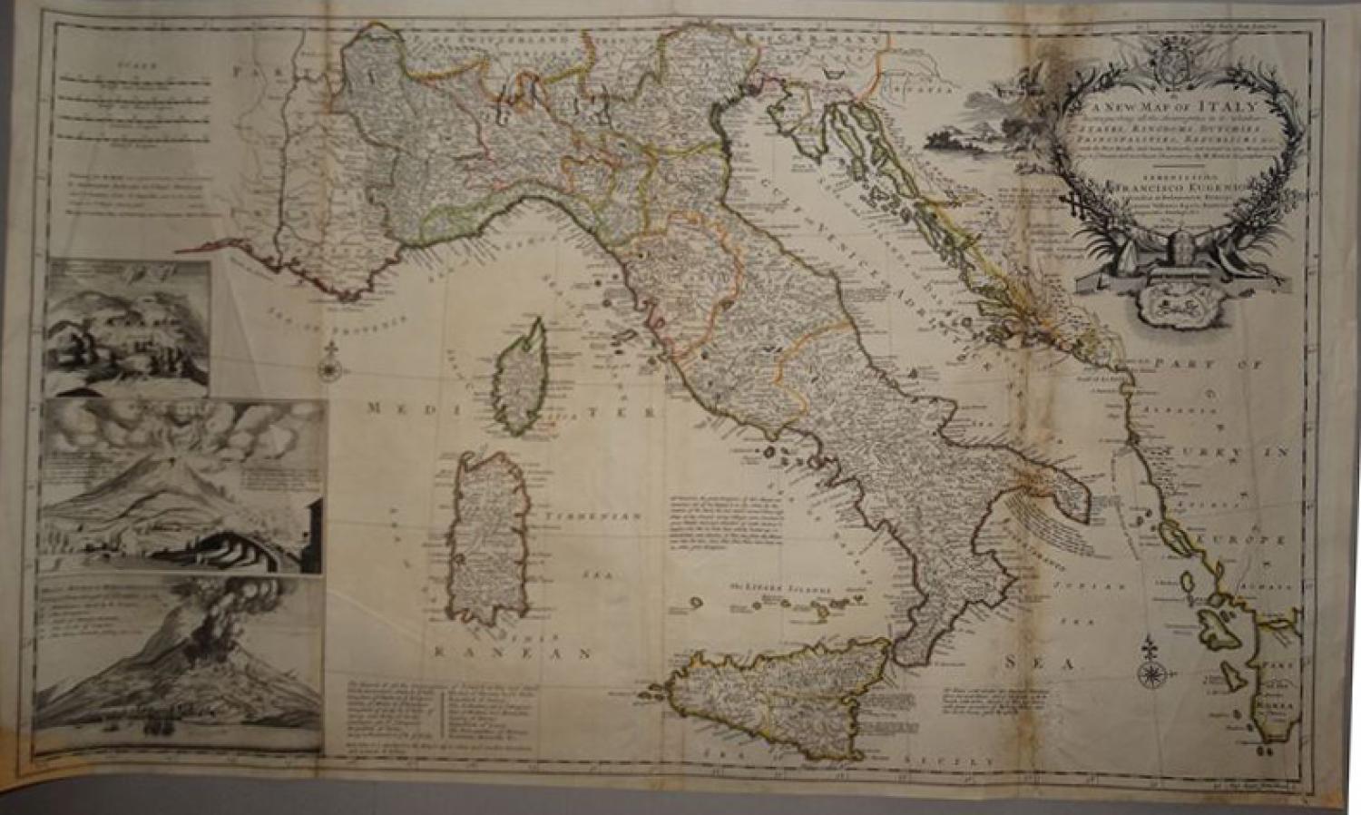 Herman Moll - A New Map Of Italy