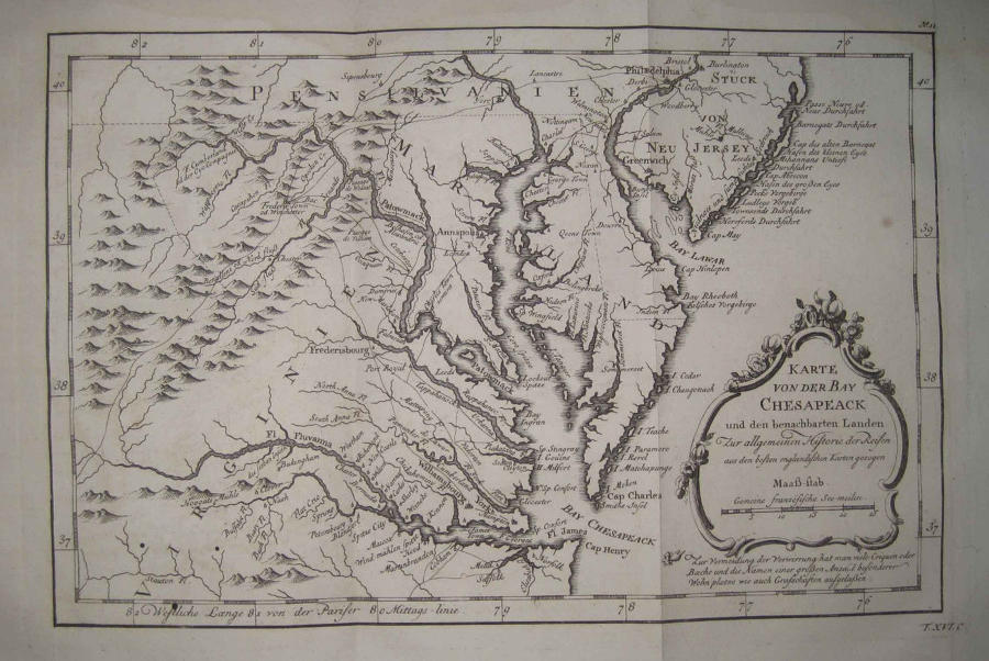 Bellin - Karte von der Bay Chesapeack