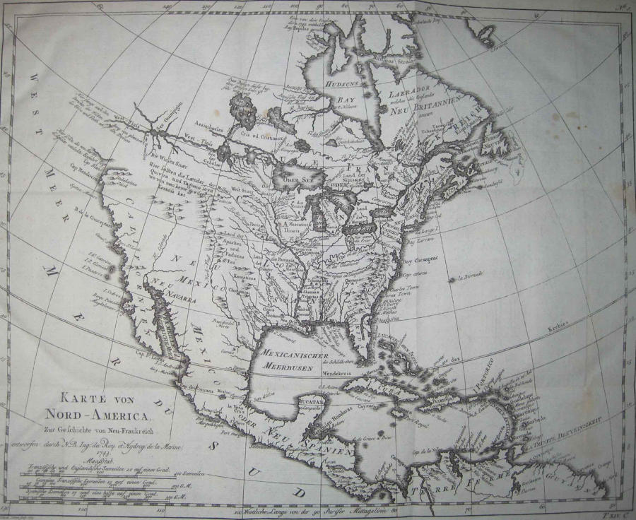 Bellin - Karte von Nord-America