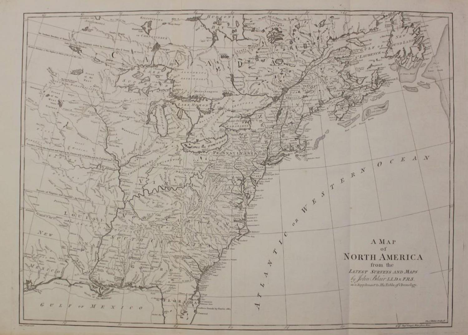 Blair - A Map of North America from the Lates