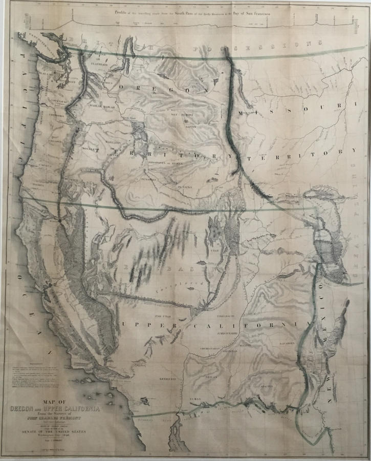 Fremont - Map Of Oregon And Upper California