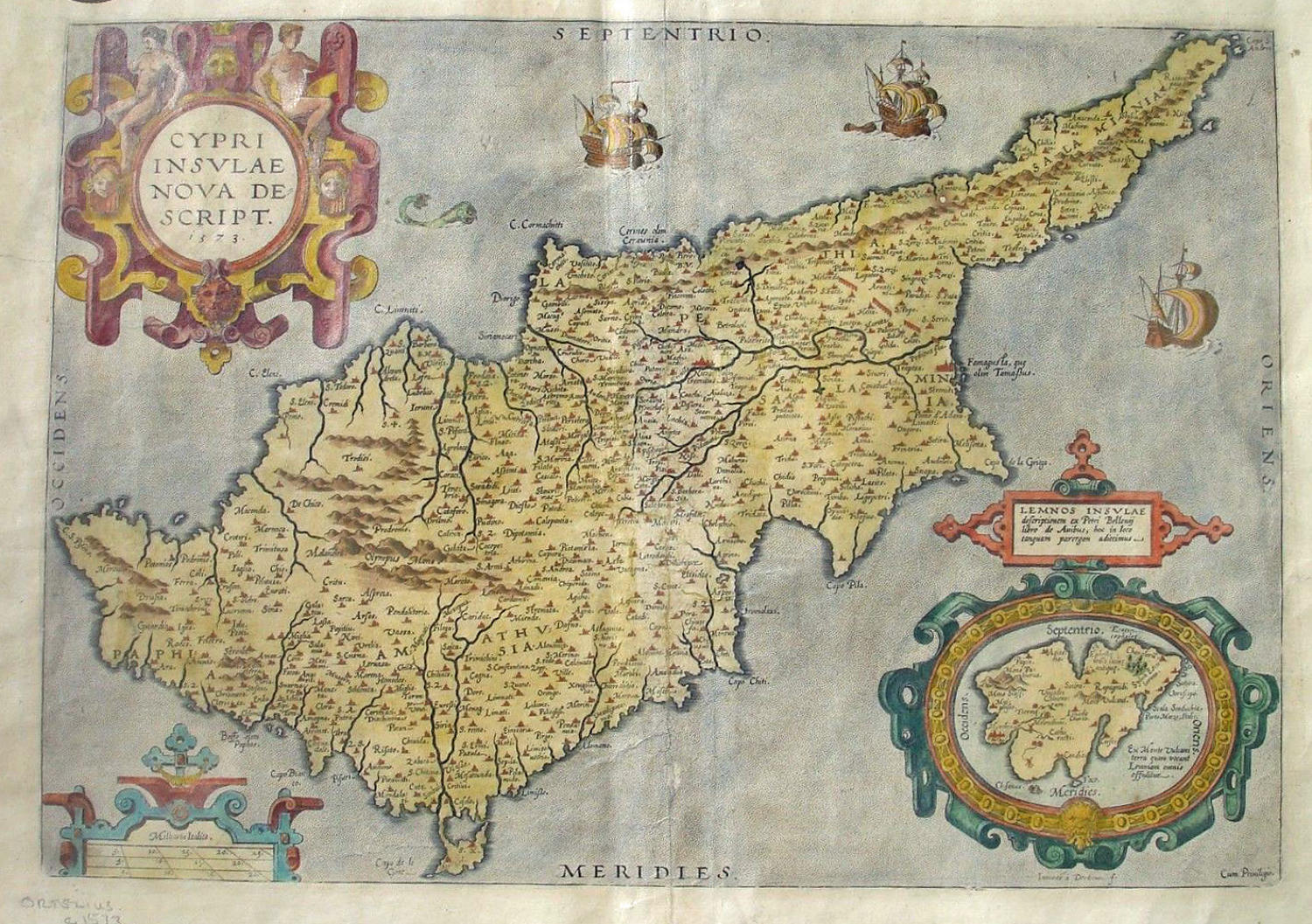 Ortelius - Cypri insulae nova descript